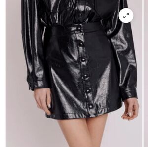 Berenice Josh Skirt Black Button Front